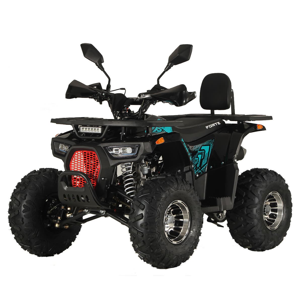 Квадроцикл FORTE ATV125P блакитно-червоний (Black-Red)