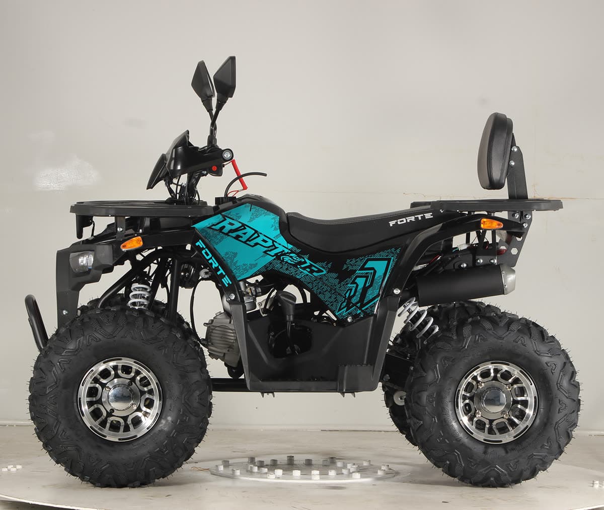 Квадроцикл FORTE ATV125P блакитно-червоний (Black-Red) — мініатюра 2