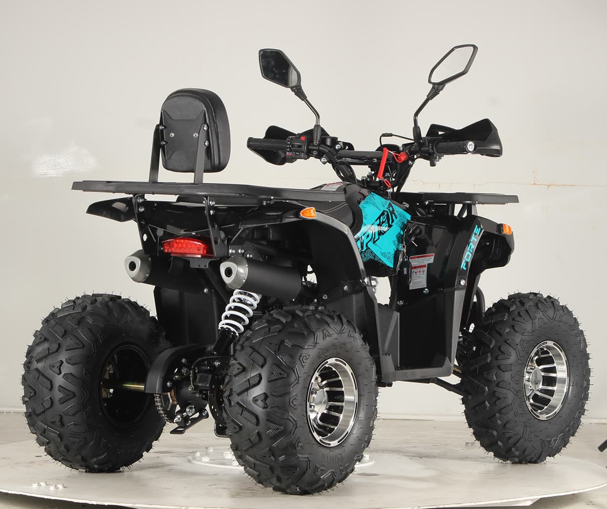 Квадроцикл FORTE ATV125P блакитно-червоний (Black-Red) — мініатюра 3