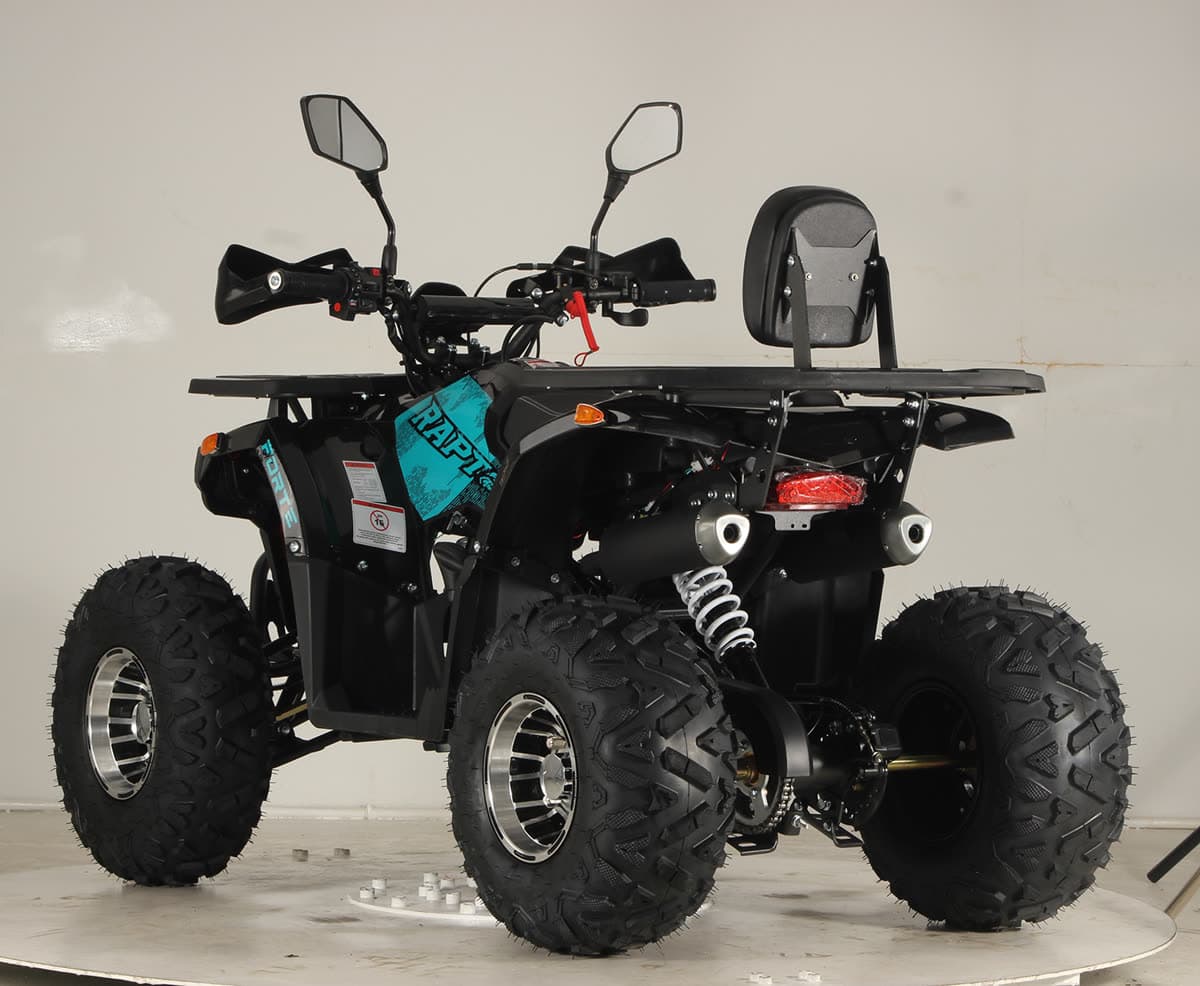 Квадроцикл FORTE ATV125P блакитно-червоний (Black-Red) — мініатюра 5