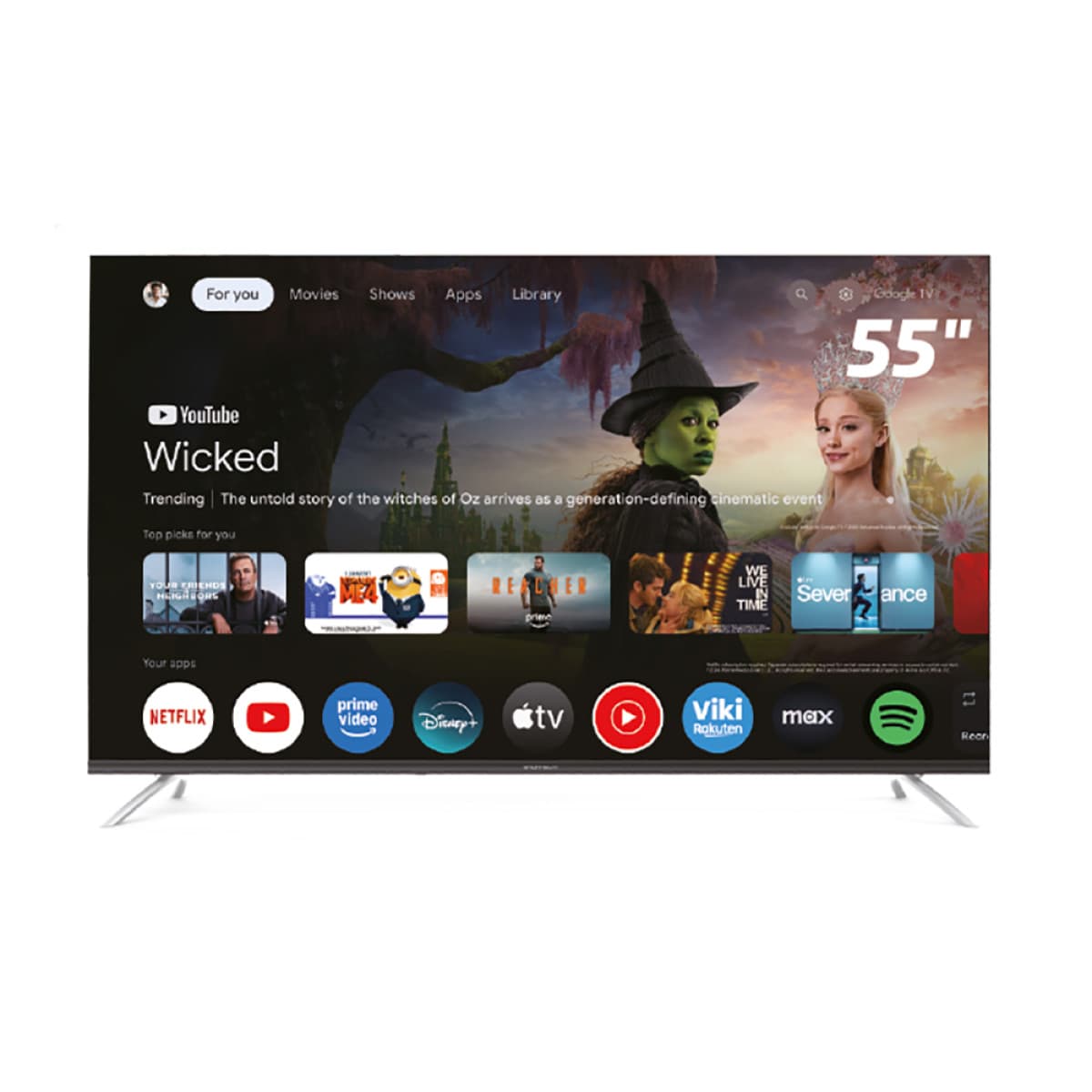 Телевізор 32, Google TV 5.0 - 32F550 SMART TV, T2, FHD, голосове керування, металева безра(GRUNHELM)