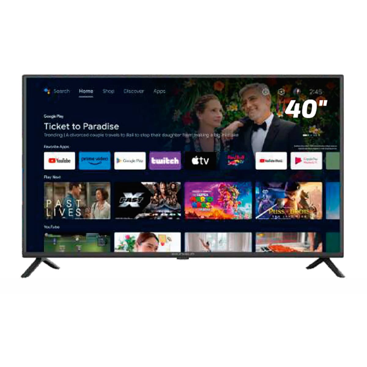 Телевізор 40, Google Android TV 11.0 -40FN300-GA11V T2 SMART TV, G5N, color box, voice RC (GRUNHELM)