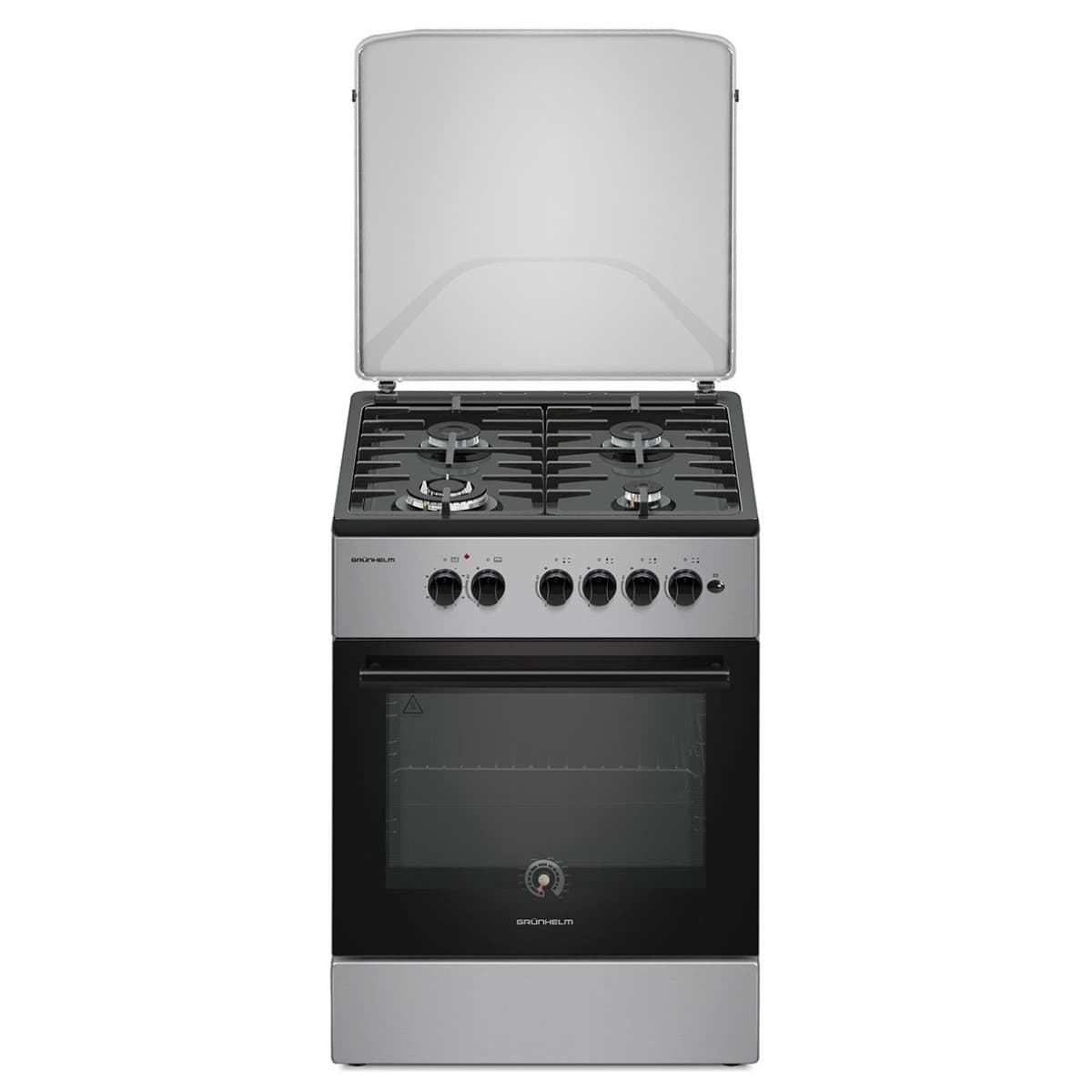 Плита газова 60см - G4FM6612GB, сіро-чорна (GRUNHELM)