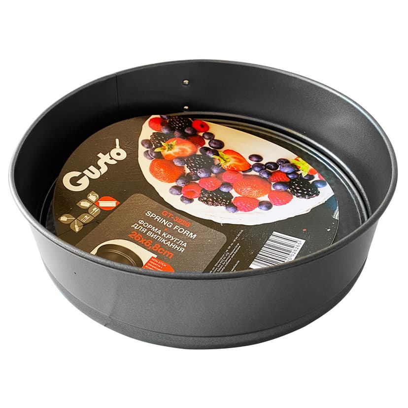 GT-3226 Форма кругла роз'ємна для випікання GUSTO, 26x6,8 см