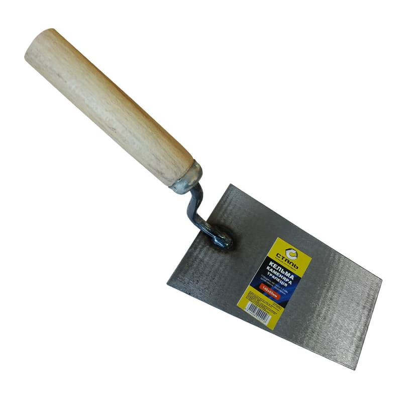 (37050) Кельма каменяра трапеція 140х60, товщина 1,5мм, лакована СТАЛЬ