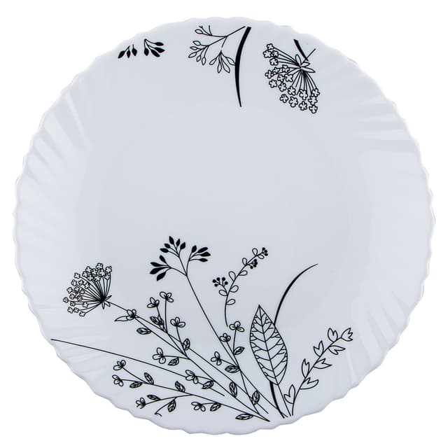 Чорно-біле суцвіття, Wave, Тарілка десертна, V-190BW, Vittora, 190 мм