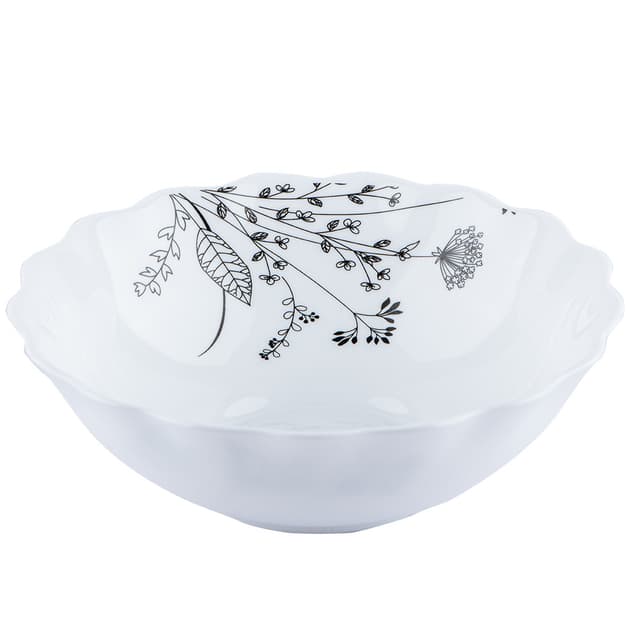 Чорно-біле суцвіття, Wave, Салатник, V-155BW, Vittora, 155 мм