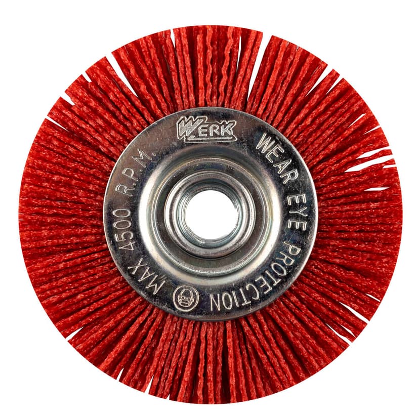 Щітка абразивна нейлонова дискова, 100 мм М14х2, (WERK)