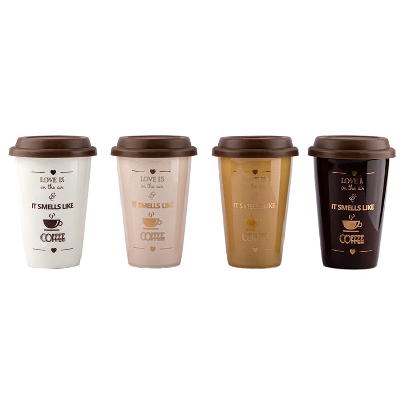 VT-C-64390/1 Чашка Аромат кави з силік.кришкою в коробці, Vittora 390м