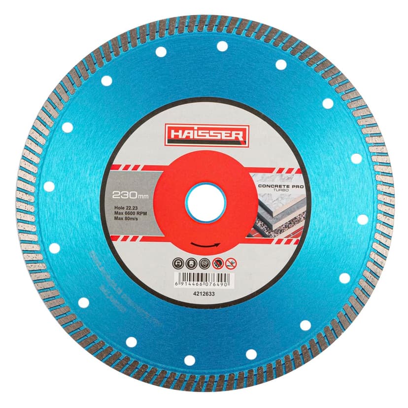 Диск алмазний Turbo CONCRETE PRO 230x2.8x10x22,23 (HAISSER) 4212633
