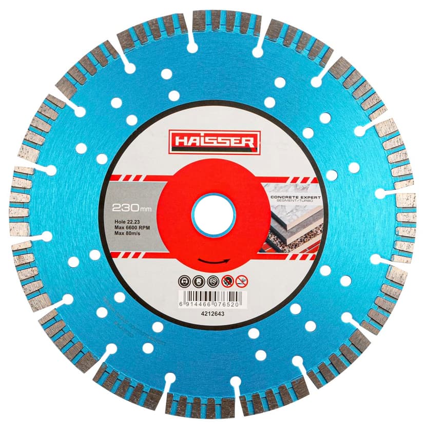 Диск алмазний Segment/Turbo CONCRETE EXPERT 230x3,0x12x22,23 (HAISSER)