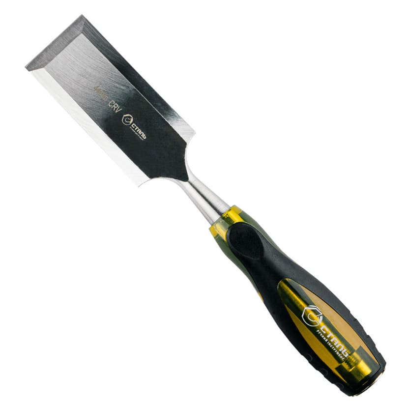 (40933) Стамеска ударна 44мм, CRV, гумові вставки СТАЛЬ