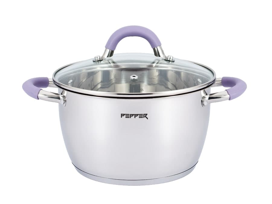 PR-1107-22 Каструля PURPLE IRIS PEPPER 22x12,5 см. 4,2 л. — фото 1