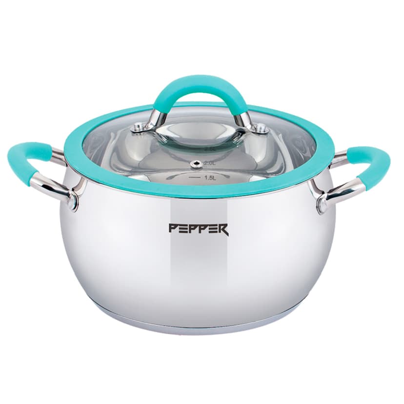 PR-1110-22 Каструля APPLE MINT PEPPER (силік. обідок) 22см. 5,0 л.