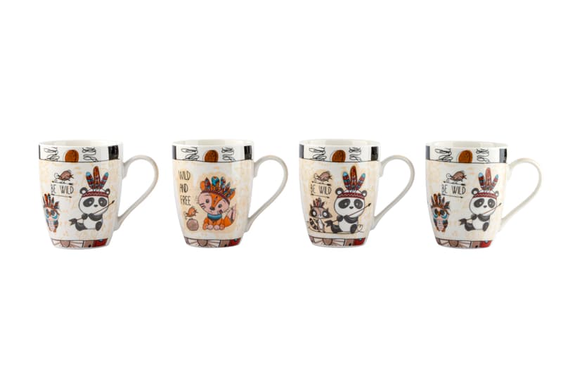 VT-C-117340 Чашка Айворі Звірята індіанці, Vittora 340мл