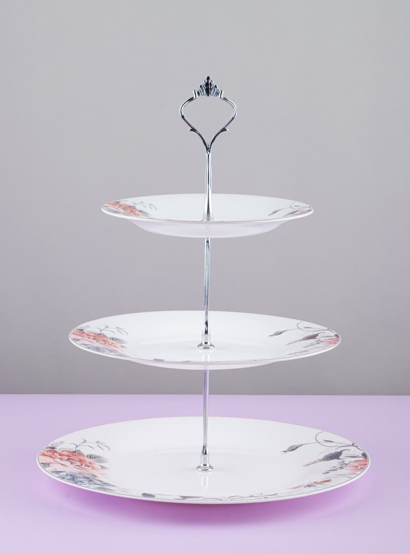 VT-421AР Фруктовниця 3-х ярусна Піони AURA, Vittora