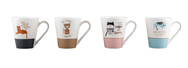 VT-C-66310 Чашка Коти на смужці Vittora, 310мл