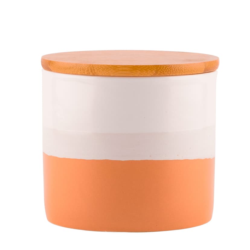 VT-8403 Ємність ПОМАРАНЧ з дерев'яною кришкою 10 см, Vittora