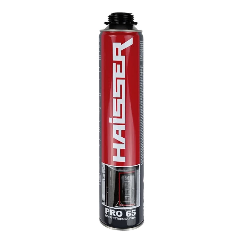 Піна монтажна Проф пістолетна - PRO 65 (815 мл) Польща (HAISSER)
