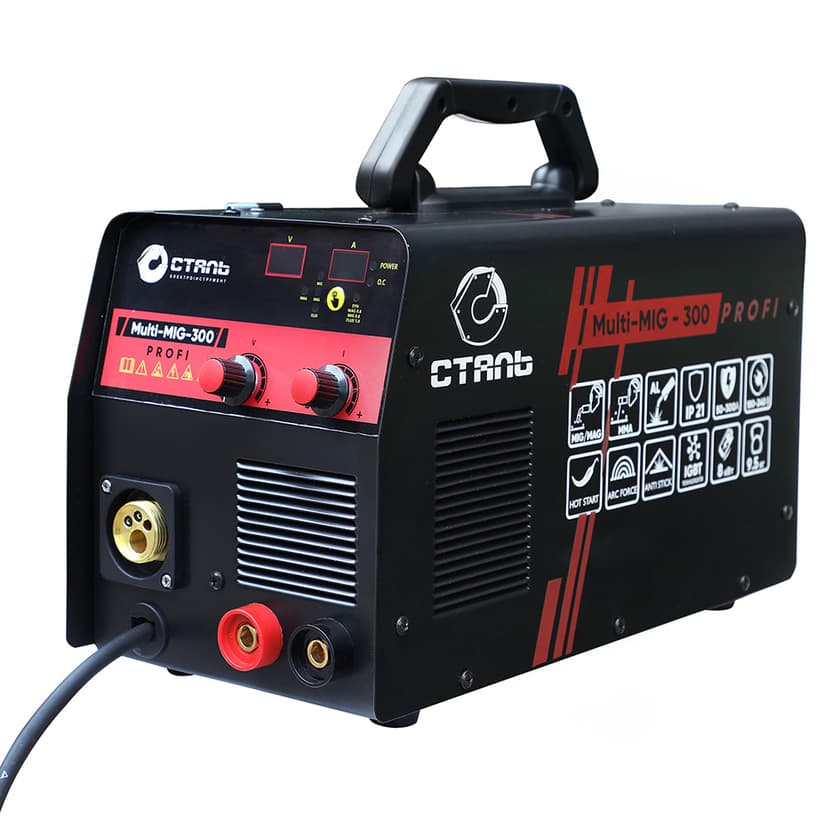 Зварювальний Напівавтомат інверторний - MULTI-MIG-300 PROFI (СТАЛЬ)