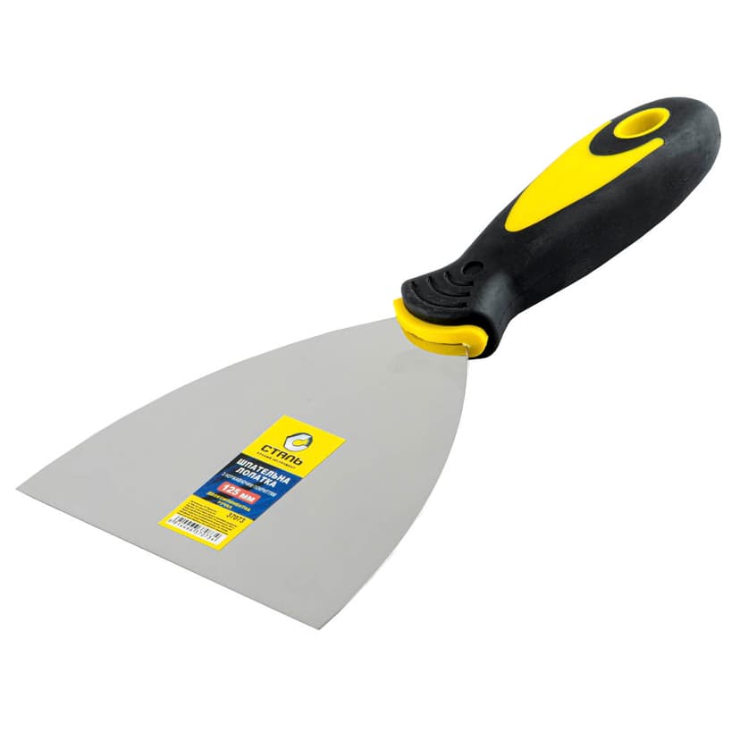 (37073) Шпательна лопатка з нерж. сталі двокомп. ручка 125 мм Сталь