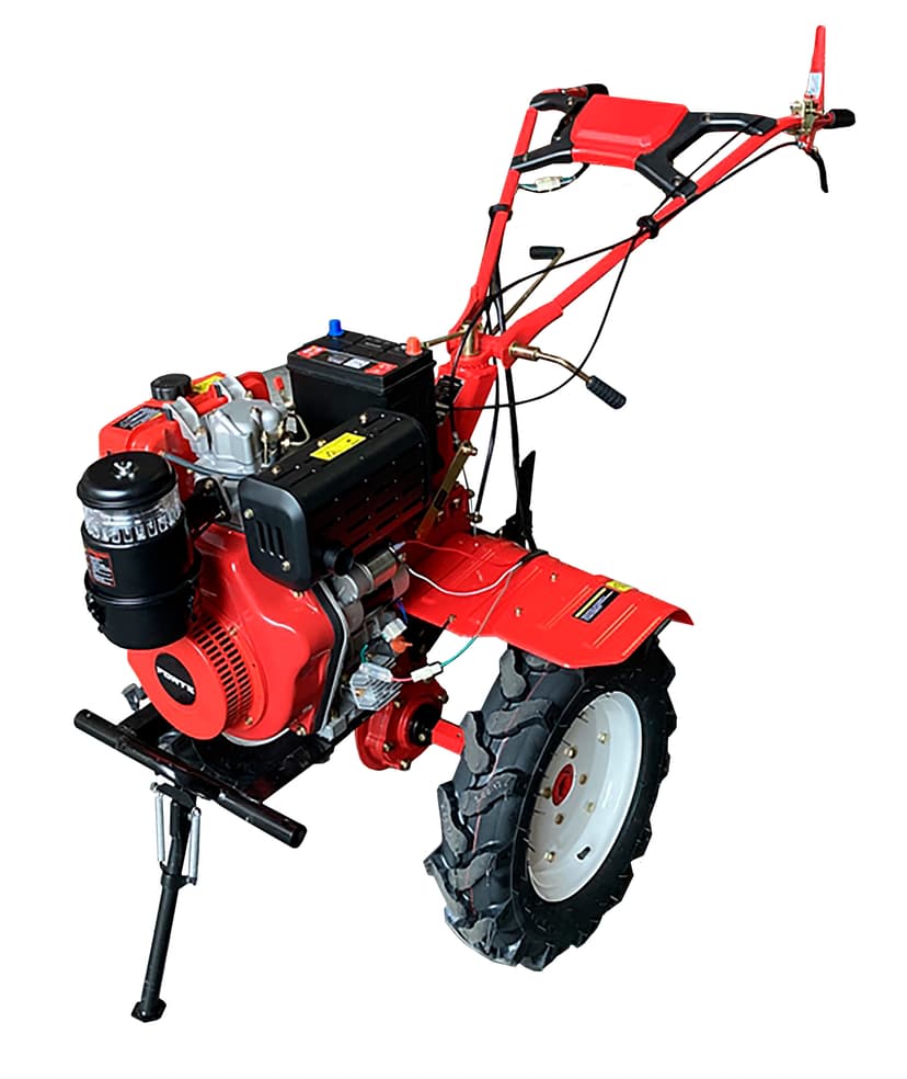 Культиватор червоний (ПОВІТРЯ) - 1350Е NEW(колеса 12", 9кс) (FORTE)