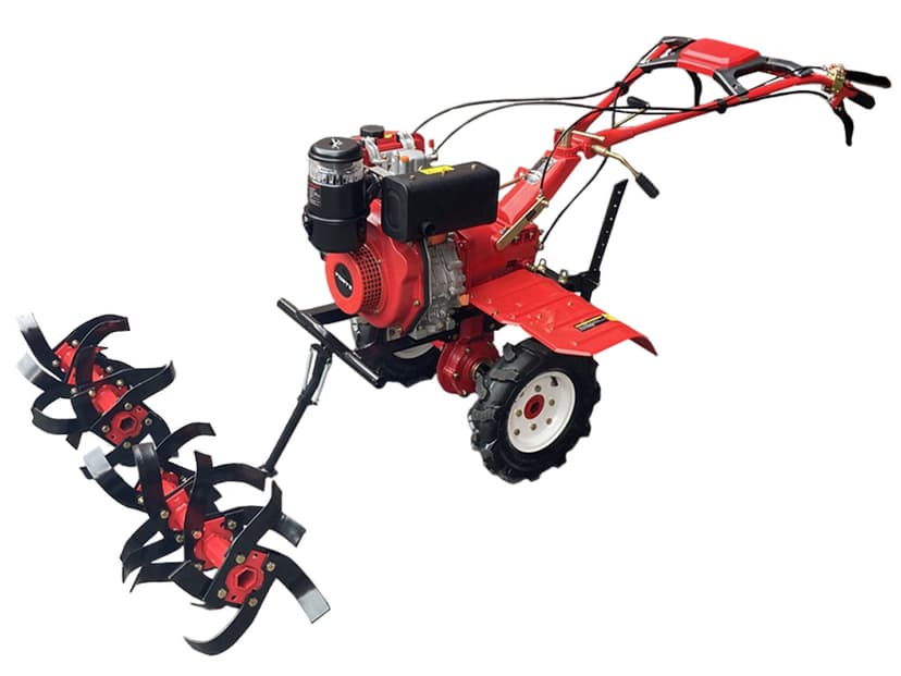 Культиватор червоний (ПОВІТРЯ) - 1050 NEW(колеса 8", 6кс) (FORTE)