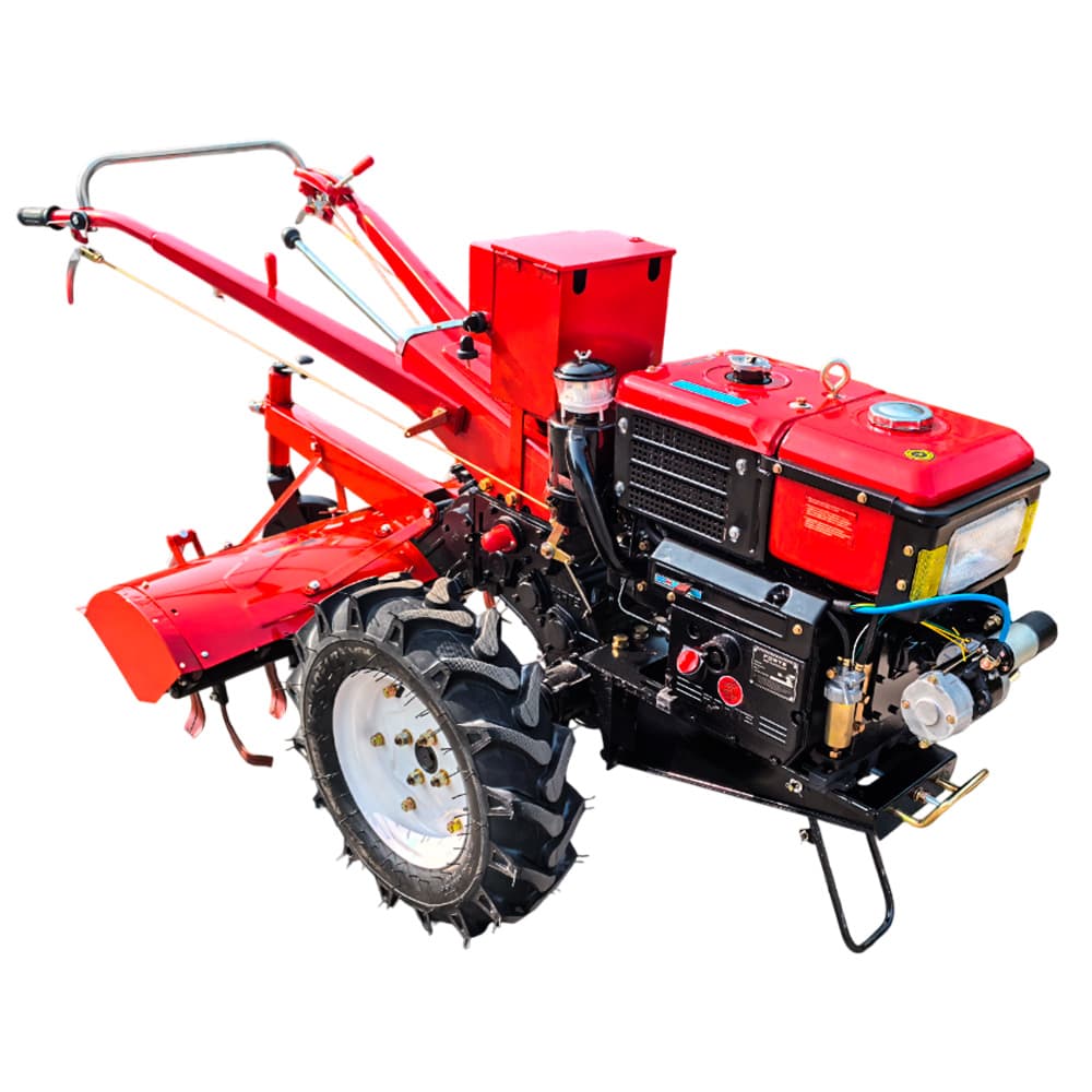 Мотоблок червоний (ВОДА) - МД-121E LUX (без плугу) (FORTE) — фото 1