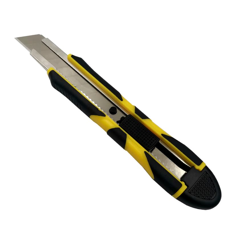 (23412) Ніж пластиковий, 18 мм, гумові вставки, SK5 WERK