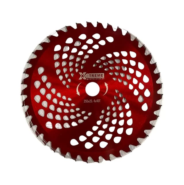 Ніж для мотокоси - 255x25.4x1.3ммx40Т RED (ПОБЕДІТ) (X-TREME)