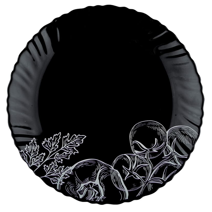 Овочевий етюд, Black Wave, Тарілка десертна, V-190Bvs, Vittora, 190 мм
