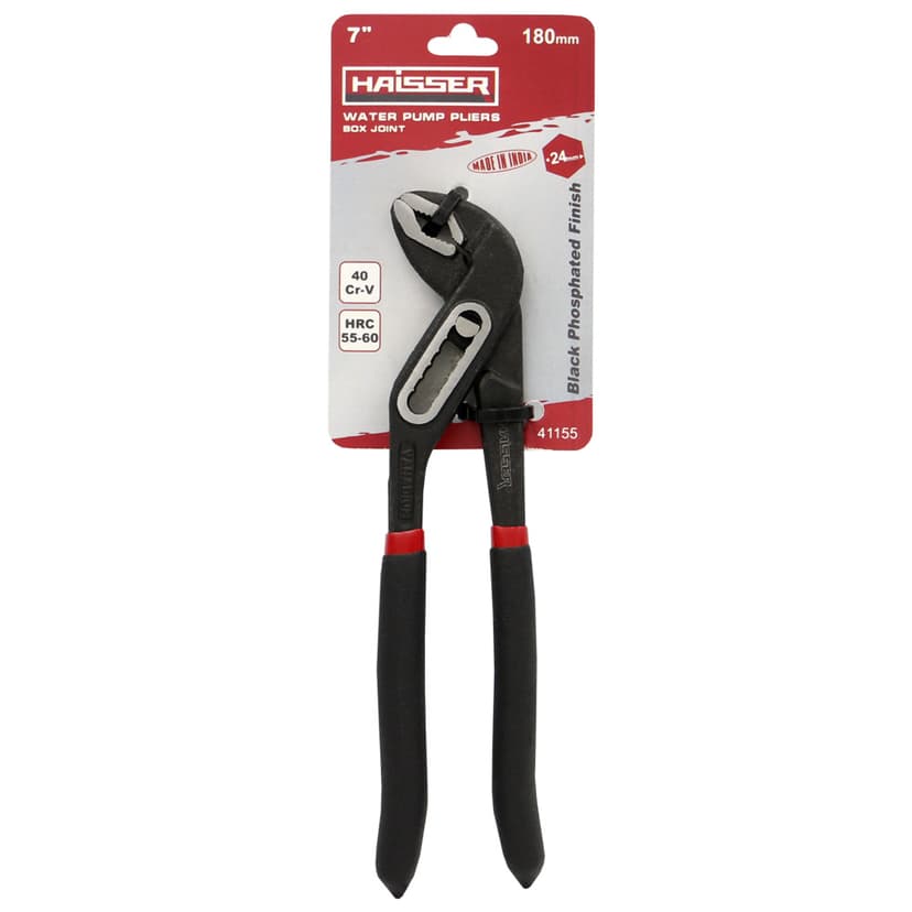 (41155) Кліщі переставні 180 мм, фосфатовані HAISSER