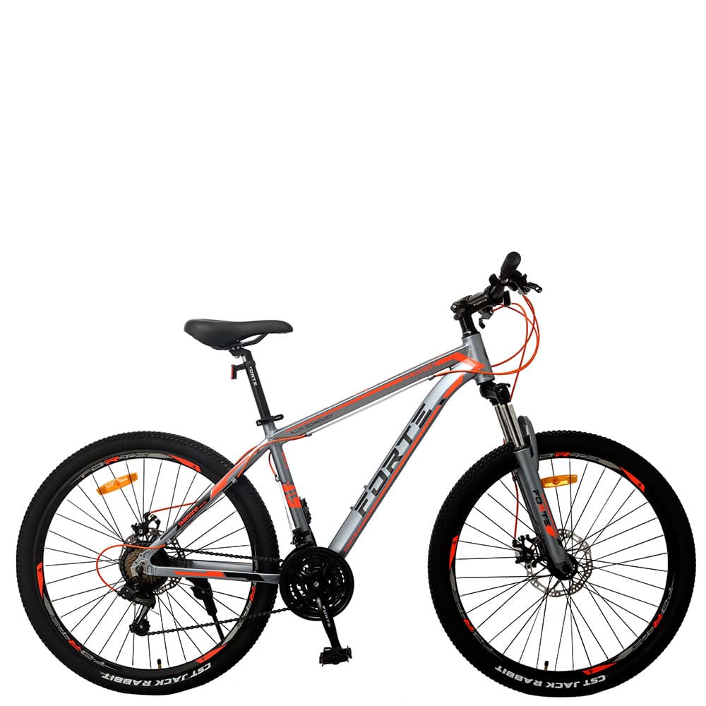 Велосипед FORTE EXTREME алюм.рама 19", колеса 27,5", Сіро-Червоний(помаранчевий)
