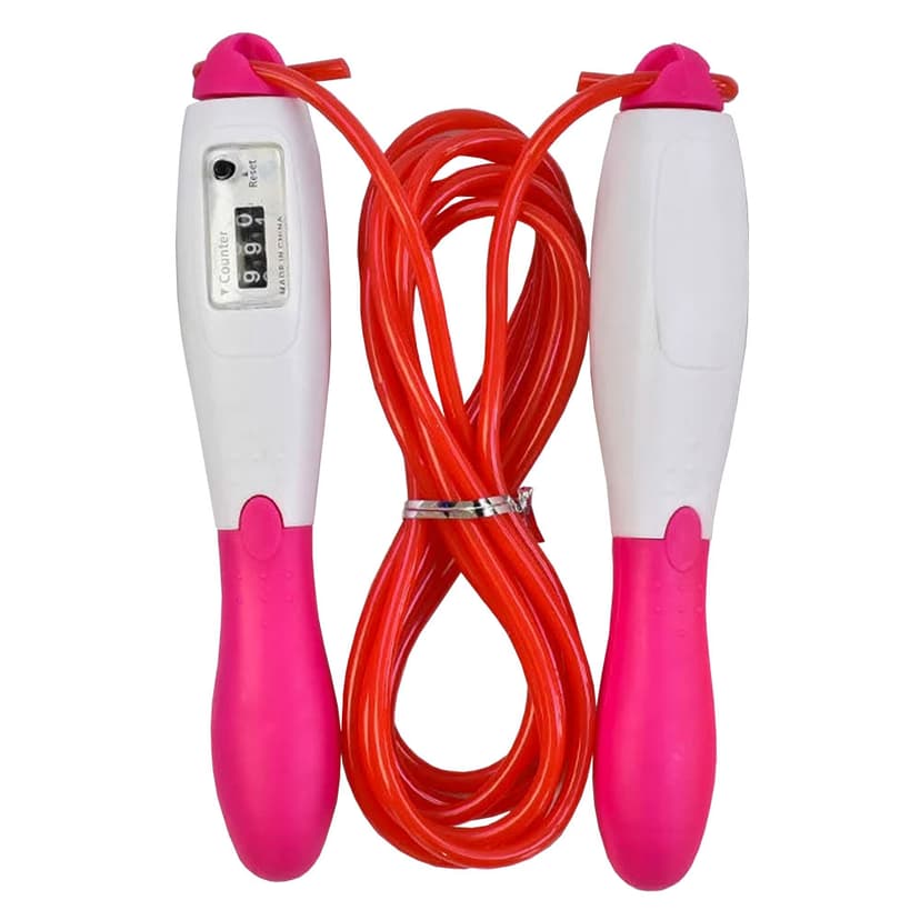 Скакалка з лічильником довжина 260 см рожевий (X-TREME)