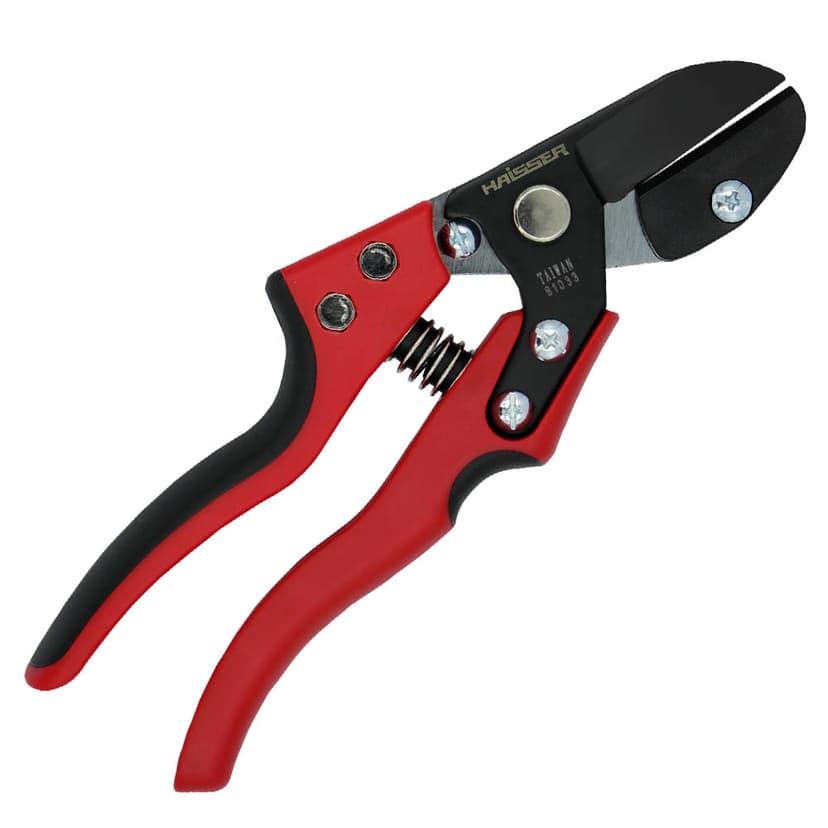 (81033) Секатор садовий 205мм з ковадлом ручки нейлон і фіберглас, тефлон HAISSER