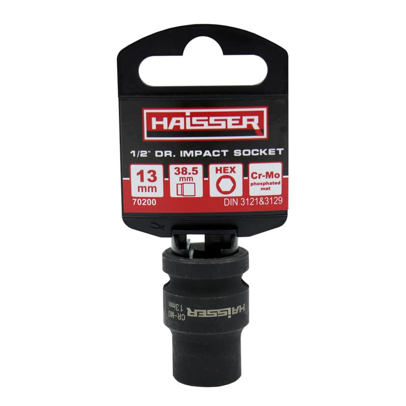 (70200) Головка ударна шестигранна 1/2" фосфат. 13ммx38.5мм HAISSER