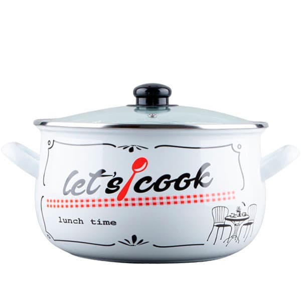 Давайте готувати (біла) GT-T-120-LCW Каструля GUSTO 20 см, 4,0 л