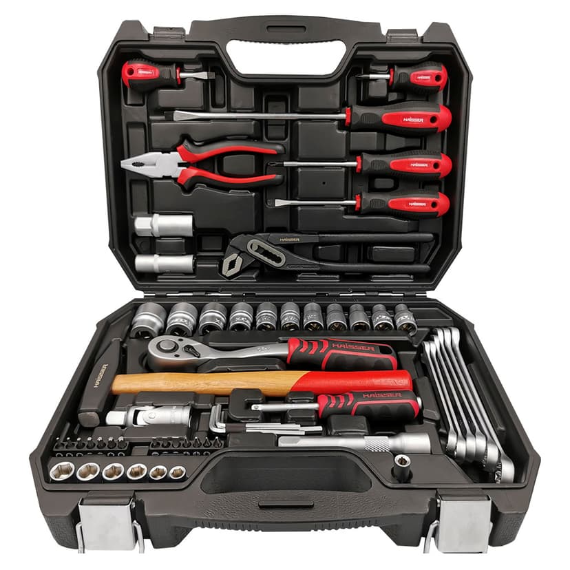 (70181) Набір інструментів професійний 1/2" і 1/4" 58 од. HAISSER