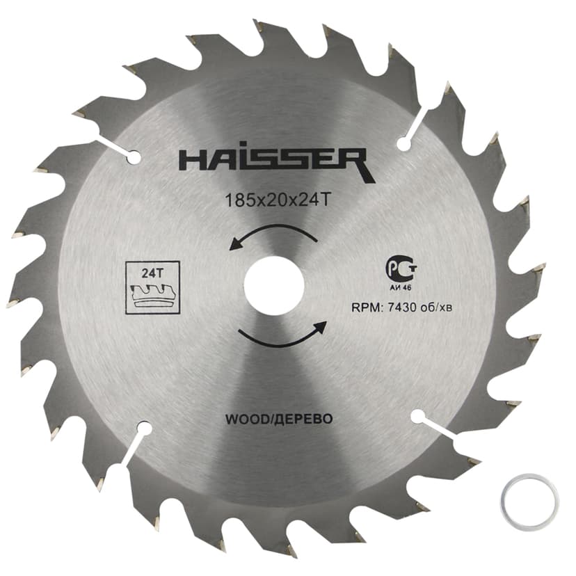 Диск пильний по дереву - 185x20 24 зуб. (HAISSER)