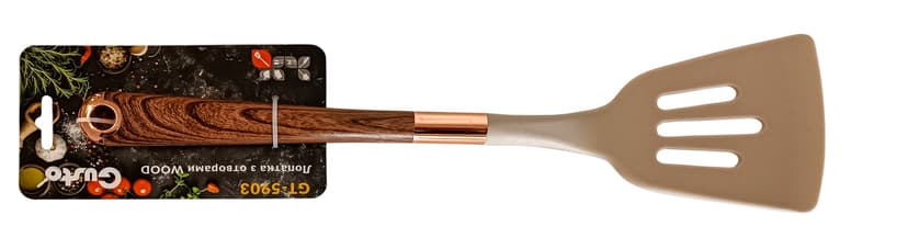 GT-5903 Лопатка з отворами GUSTO, WOOD, нейлон
