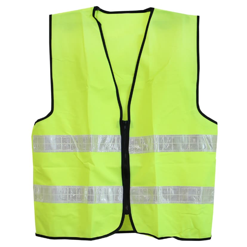 (50033) Жилет сигнальний з блискавкою 120 г/м2 (70х60 см) XXL, жовтий WERK