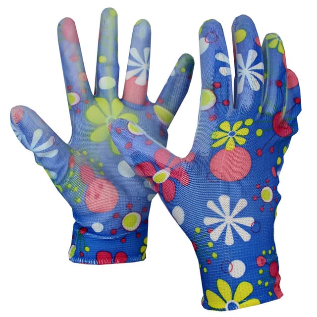 (WE2158) Рукавички ПЕ (сад-город) з поліуретановим покриттям сині WERK