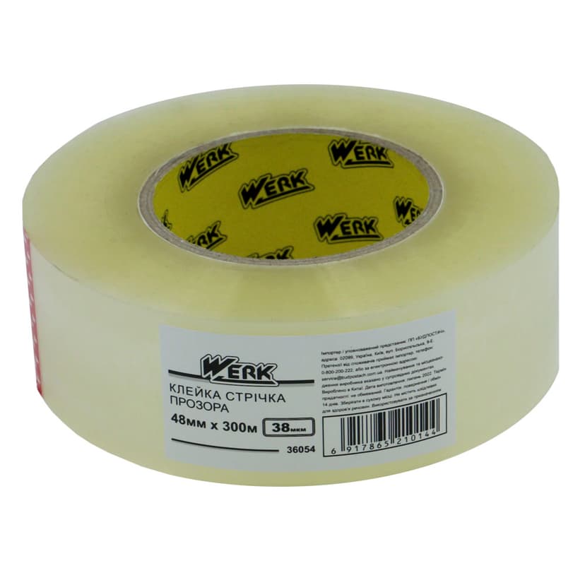 (36054) Клейка стрічка прозора 38мкмх48ммх300м WERK