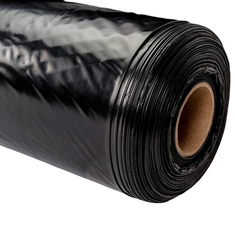 Плівка будівельна вторинна, темна - 1500мм, 100мкм, 100м (WERK)