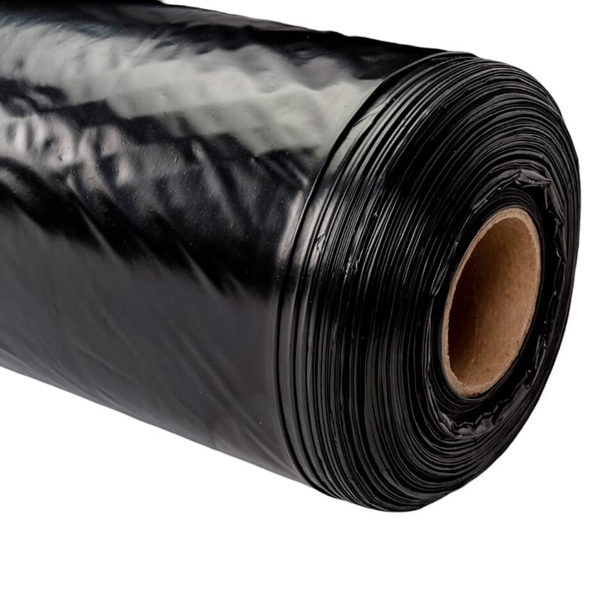 Плівка будівельна вторинна, темна - 1500мм, 200мкм, 50м (WERK)