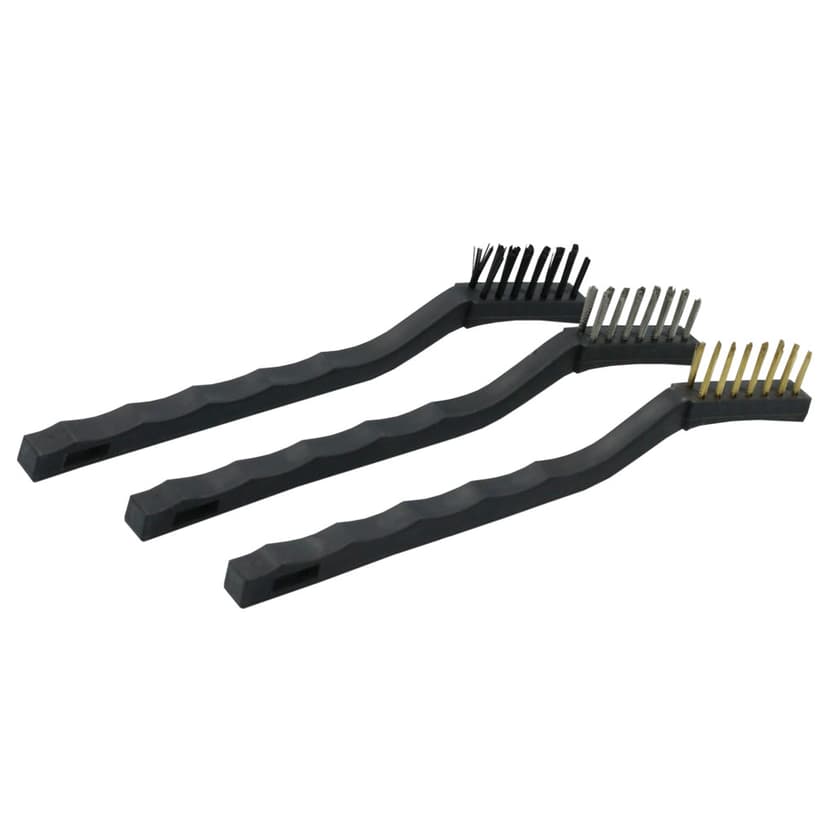 Набір щіток ручних 3шт. (нейлонова, проволочна, мідна) - 230мм (WERK)