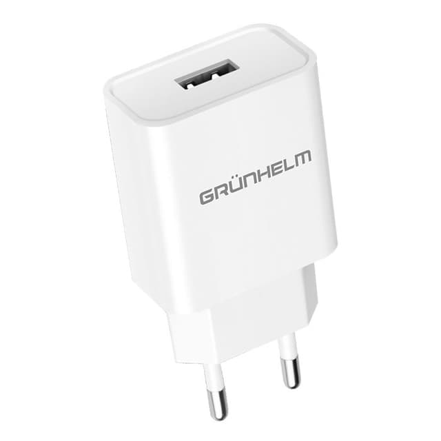 Блок живлення - GWC-01, 5V/2,1А, 1 USB, білий (GRUNHELM)