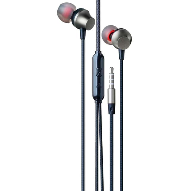 Навушники провідні з мікрофоном, 1,2м - GEP-04B, чорні (GRUNHELM)