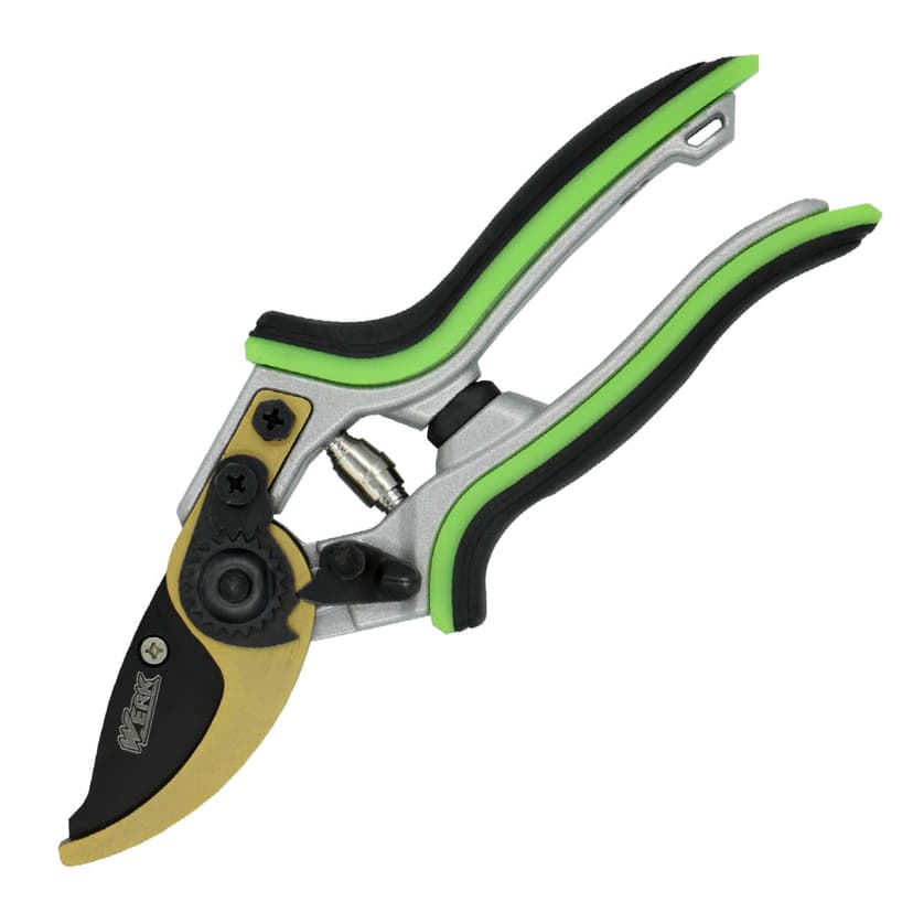 (81042) Секатор садовий 210мм алюмінієві ручки з поліпроп. і ТПР покриттям WERK