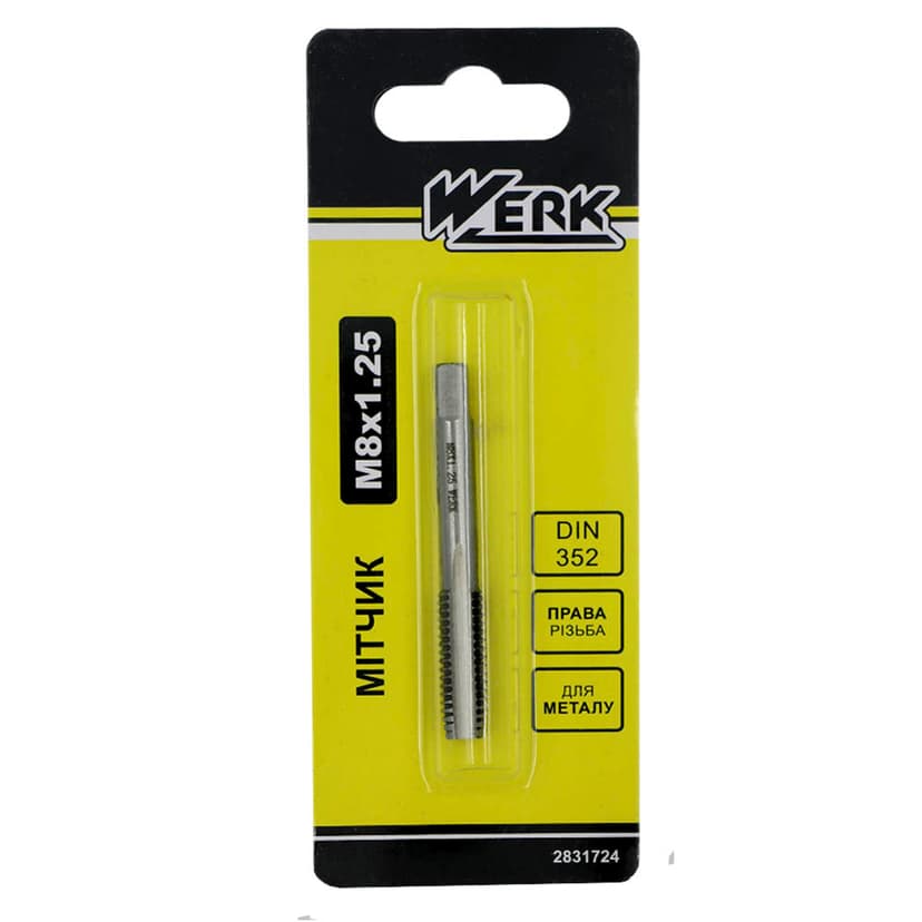 Мітчик M8x1.25мм, 1шт. (WERK)